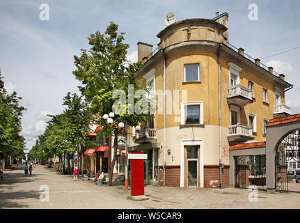 Vilniaus street in Siauliai. Lithuania Stock Photo
