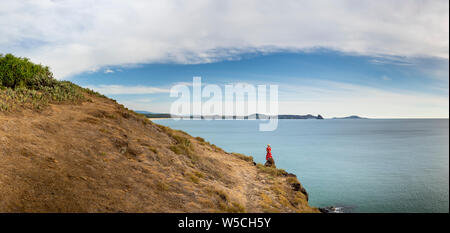 Panoramic view landscape of View of Bai Xep beach from the top of the hill in Phu Yen province, Viet Nam Stock Photo