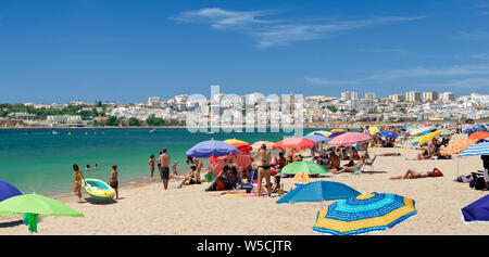 Meia Praia beach, Lagos, the Algarve Stock Photo