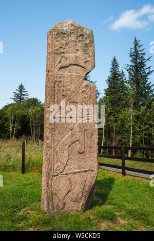 The Maiden Stone, a 3 metres tall Pictish cross-slab,  near Inverurie, Aberdeenshire, Scotland. Stock Photo