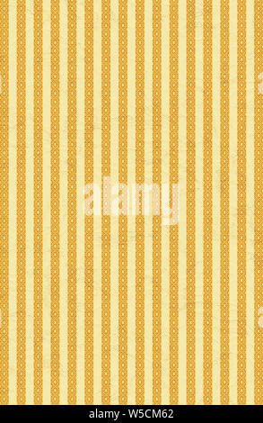 yellow striped retro wallpaper Stock Photo