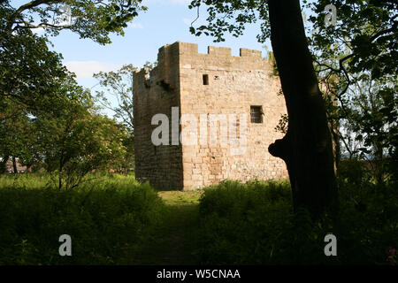 Pele tower, Cresswell village, Northumberland Stock Photo