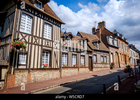 Typical Norman architecture in Lyons-la-Forêt, Normandy, France Stock Photo  - Alamy