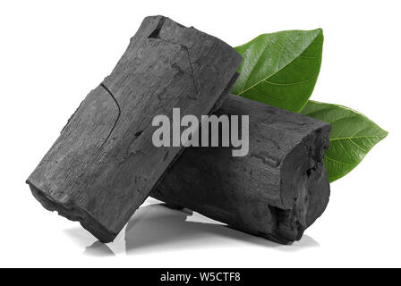 charcoal isolated on white background Stock Photo