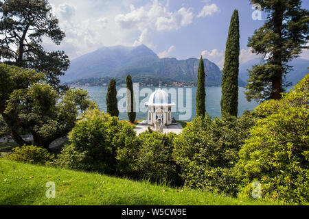 BELLAGIO, ITALY, JUNE 19, 2019 - Tea house in the gardens of Villa Melzi, Bellagio, Como Lake, Italy Stock Photo