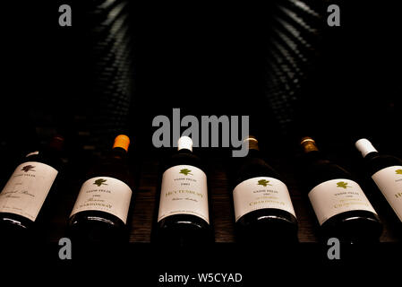 Vasse Felix Museum Wines on display in cellar, Margaret River, Western Australia Stock Photo