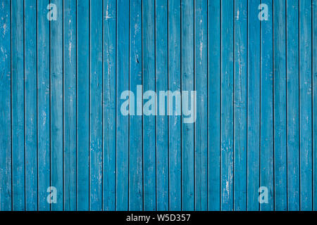 blue wood panel background - wooden board - Stock Photo