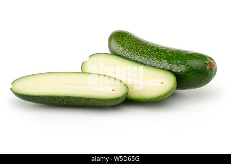 Fresh seedless avocados isolated on white background Stock Photo