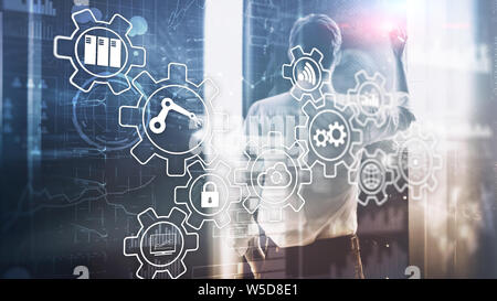 Technology innovation and process automation. Smart industry 4.0. Stock Photo