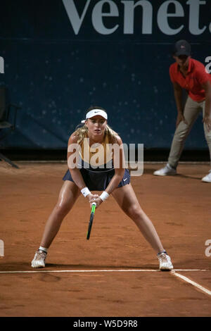 Palermo, Italy. 27th July, 2019. Paula Badosa during a WTA semifinal match of 30° Palermo Ladies Open. Credit: Antonio Melita/Pacific Press/Alamy Live News Stock Photo