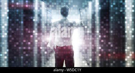 Digital background matrix information technology and internet concept Stock Photo