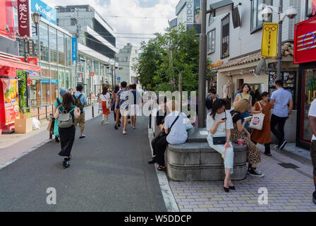 Japanese people doing shopping in Harajuku Cat Street, Tokyo, Japan, 2019 Stock Photo