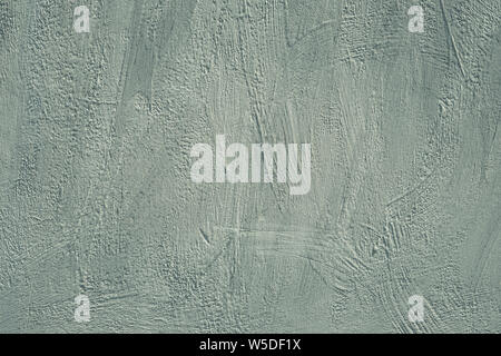 Light Green Plaster Wall Texture with Rough Brush Strokes, Abstract Concrete Surface Background for Minimal Design and Interior Decor Stock Photo