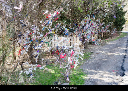 Messy Ribbon Colorfull Making a mess. Wedding tradition in Georgia, Decoration - colorful ...