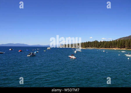 Lake Tahoe California Sierra Nevada Mountains Heavenly Stock Photo