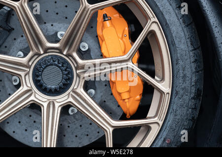 Abstract view of Rims from a sportscar Stock Photo - Alamy
