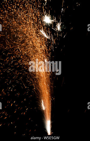 Firework in the new year in the night Stock Photo