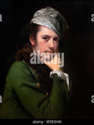 Self Portrait by Joseph Wright of Derby (1734-1797), oil on canvas, 1765-8 Stock Photo