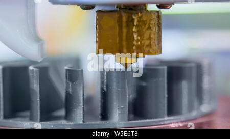 3D manufacturing printer during work Stock Photo