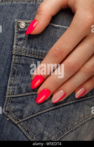 Bright Neon Manicure on Female Hands. Nail Design Stock Photo - Image of  saturated, event: 157428180