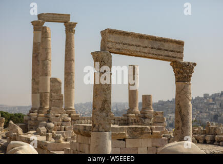 The Amman Citadel a historic site at the center of downtown Amman, Jordan.