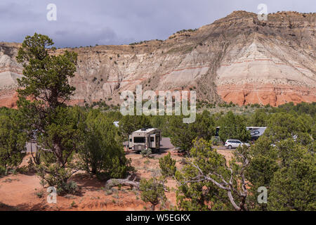 Basin Campground, Kodachrome Basin State Park, Cannonville, Utah. Stock Photo