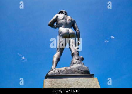 Buffalo, USA-20 July, 2019: Replica Michelangelo Statue of David locate in Delaware Park in Buffalo Stock Photo