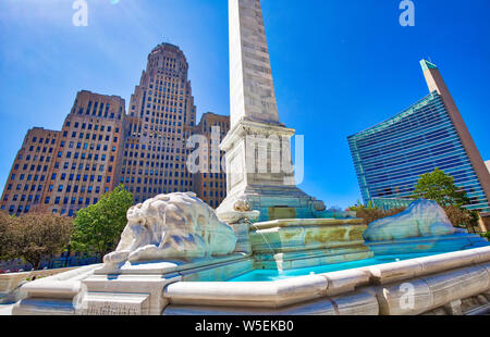 Buffalo, USA-20 July, 2019: Buffalo City Hall, The 378-foot-tall building is the seat for municipal government, one of the largest and tallest municip Stock Photo