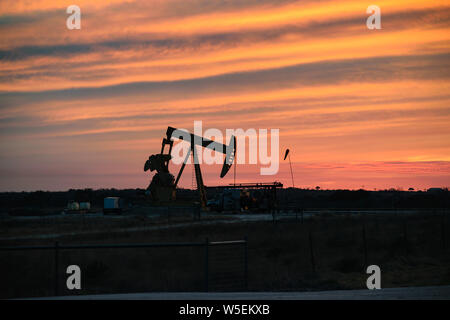 American Shale Gas - Drilling Rig Stock Photo