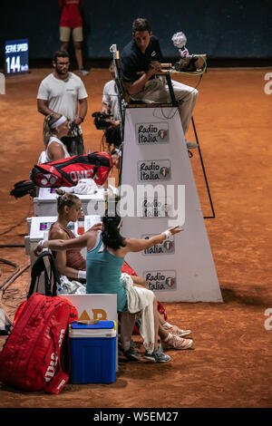 Palermo, Italy. 28th July, 2019. Ekaterine Gorgodze during a WTA semifinal match of 30° Palermo Ladies Open. Credit: Antonio Melita/Pacific Press/Alamy Live News Stock Photo