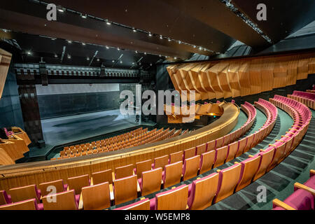 Seating arrangement in a modern theater Stock Photo