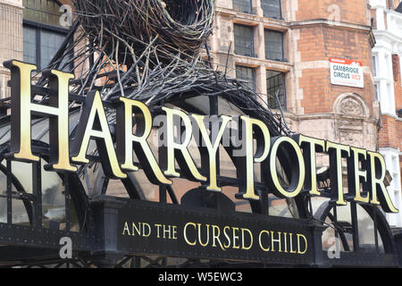 Harry Potter and the Cursed Child sign Stock Photo