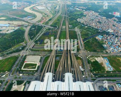 An aerial view of Foshan city, south China's Guangdong province, 21 ...