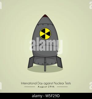 Internaional day against nuclear test Stock Vector
