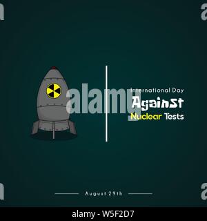 Internaional day against nuclear test Stock Vector