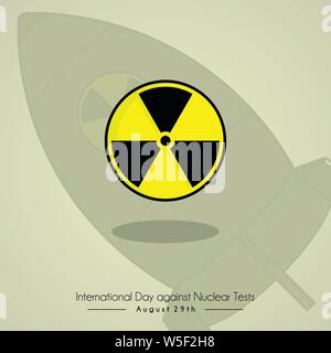 Internaional day against nuclear test Stock Vector