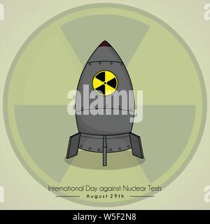 Internaional day against nuclear test Stock Vector
