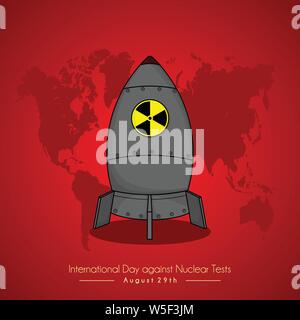 Internaional day against nuclear test Stock Vector