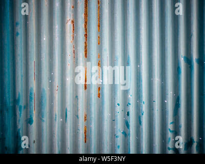 Green wall zinc rust, Old zinc texture background, rusty on galvanized metal surface Stock Photo