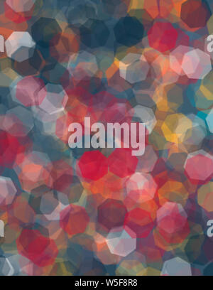 Multi colored spots and circles creating a vibrant textured background in a riot of colour Stock Photo