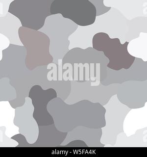 Illustrated grey and beige camouflage background with a seamless design Stock Vector