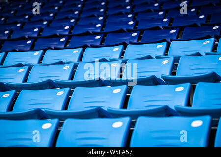 View of the Daegu Stadium, also known as the Blue Arc, before the group F match between South Korea's Daegu F.C. and China's Guangzhou Evergrande Taob Stock Photo