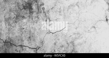 Panorama of cement and concrete wall background texture with space. Stock Photo