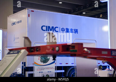 --FILE--View of the stand of China International Marine Containers (Group) Co., Ltd. (CIMC) during the 16th China (Guangzhou) International Automobile Stock Photo