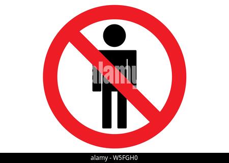 No people sign vector icon. Stock Vector