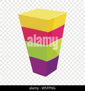 Color cubes stacked icon, cartoon style Stock Vector