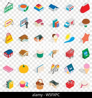 Wallet icons set, isometric style Stock Vector