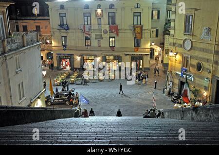 View of Piazza del Duomo from the Saint Andrew's Cathedral at night, Amalfi, Salerno province, Italy   Photo © Ernesto Goglia/Sintesi/Alamy Stock Phot Stock Photo