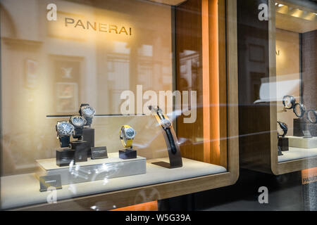 Milan Italy September 21 2018 Panerai store in Milan