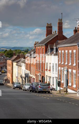 View down Corve Street, Ludlow, Shropshire during summer, 2019 Stock Photo